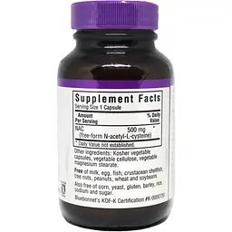 N-Ацетил-L-Цистеїн Bluebonnet Nutrition NAC 500 мг 30 капсул - мініатюра 2