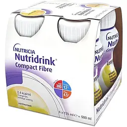 Ентеральне харчування Nutricia Nutridrink Compact Fibre Vanilla flavour 4 шт. x 125 мл