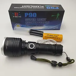 Ліхтар акумуляторний світлодіодний ручний із зумом BL-531-P90 - мініатюра 1