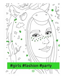 Книга розмальовка Фешн для дівчат. #girls#fashion#party Z101110У зелена #party