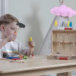 Ігровий набір Viga Toys Валіза з інструментами дерев'яний (50387) - мініатюра 5