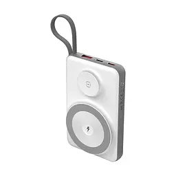 Повербанк 10000mAh Choetech B695 White QC3.0 PD3.0 бездротова зарядка смартфонів та Apple Watch (43-00143)