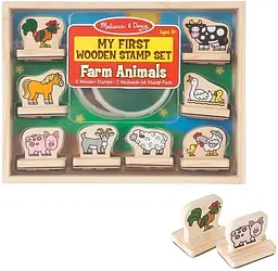 Набір для творчості Melissa & Doug Мої перші штампи Тварини ферми 8 шт. (MD12390) - мініатюра 2