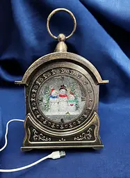 Новорічна настільна музична прикраса Годинник 26 x 17 см - мініатюра 3