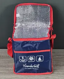 Термосумка 24x16x25 см Stenson Wanderlust R28803 10 л охолодження та збереження температури Синій - мініатюра 8