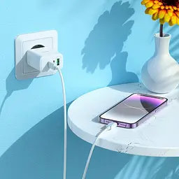 Зарядний комплект Hoco C126a Pure power three-port 40 W з кабелем USB-C USB-C - мініатюра 4