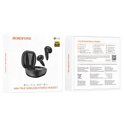 Bluetooth Стерео Гарнітура Borofone BW18 Чорний - мініатюра 5