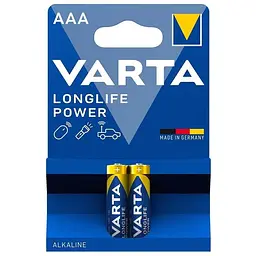 Батарейка Varta AAA Longlife Power лужна * 2 (04903121412)