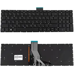 Клавіатура для ноутбука HP (250 G6 255 G6 series) rus чорний без фрейма підсвічування клавіш