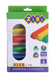 Пластилін KIDS Line, 6 кольорів, 150 г