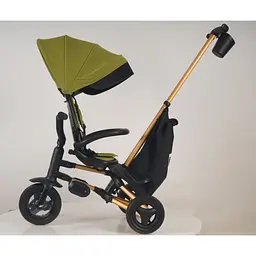 Велосипед складаний триколісний дитячий Qplay Nova+ Rubber Gold Mat (S700-13Nova+RubberGreenGo) - мініатюра 4
