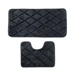 Набір килимків у ванну кімнату Elegant Lines 2 штуки 40*50 / 50*80 см бавовняних темно-сірийColorful Home534-26-40GB