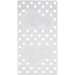 Килимок для ванної масажний Eco Fabric Ніжки 68х37 см прозоро-білий (6837-001)