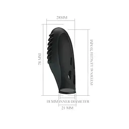 Насадка на палець - Pretty Love Gilo Finger Vibrator Black - мініатюра 4