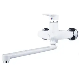 Змішувач для ванни з лійкою Plamix Oscar-006 Euro SET white MX1895 Білий