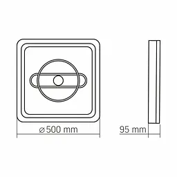 LED світильник функціональний Videx Decora 56W (VL-CLD-995-CF) - мініатюра 3