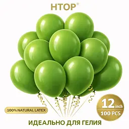 Надувні повітряні кулі HTOP 100 шт Party Balloons 30 см Товари для оформлення Дня народження Святкова атрибутика Зелений