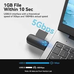 Зчитувач флеш-карт Vention USB 3.0 to SD+TF Black Dual Drive Letter (CLGB0) - мініатюра 5