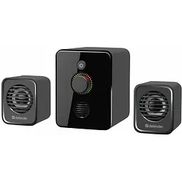 Колонки Defender V12 Black (65212), 2.1 - канальний звук, 2 x 3 Вт + 5 Вт, USB, mini - jack 3.5 мм, підсвічування LED, кабель 0.9 м