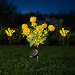 Садовий світильник SunLamp на сонячній батареї — троянди, 49 LED, 2 шт., датчик присмерку - мініатюра 3