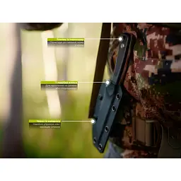 Ніж фіксований туристичний Civivi Carveth (9,1 см) AEB-L / G10 чорний з чохлом - мініатюра 16