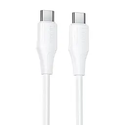 Дата кабель Hoco X124 Bien silicone Type-C to Type-C 60W (1m) White