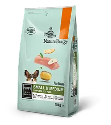 Корм для цуценят малих та середніх порід Nature Bridge Herbal супер - преміум 10кг (ціна за 1 кг)