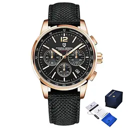 Наручний годинник чоловічий YS008 Rose Gold-Black Pagani Design acs0031090