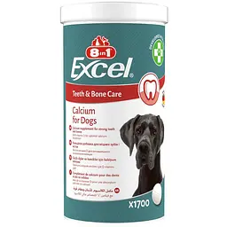 Вітаміни 8in1 Excel Calcium для цуценят і дорослих собак, для зубів і кісток, кальцій, 1700 шт