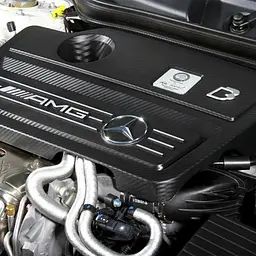 Емблема кришки двигуна Mercedes-Benz хром 70 мм пластик (на скотчі) - мініатюра 5