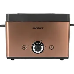 Тостер Silver Crest STT 850 Copper, 850 Вт, з насадкою для булочок, розморожуванням і регулюванням ступеня підсмажування