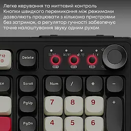 Клавіатура Ajazz AF98 Plus Wireless/Bluetooth/USB UA Black/White/Red (AF98-PLUS-BSR) - мініатюра 11