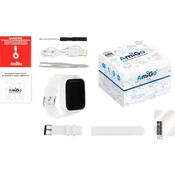 Дитячий смарт-годинник з відеодзвінком AmiGo GO006 GPS 4G WIFI VIDEOCALL White Білі - мініатюра 8