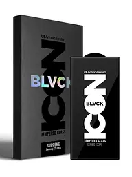 Захисне скло для Samsung Galaxy S25 Ultra 5G, Supreme Black Icon, повноекранне загартоване скло 9H, 3D, протиударне, ультратонке, глянцеве, з олеофобним і жировідштовхуючим покриттям, з сіточкою на динамік, преміум, ArmorStandart (ARM84629)