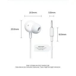 Навушники Vention Echo Lite 3.5mm In-Ear Wired White (GBAWAV) - мініатюра 12