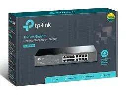Комутатор TP-LINK TL-SG1016D, 16x100/1000 Mb/s, металевий корпус, некерований - мініатюра 4
