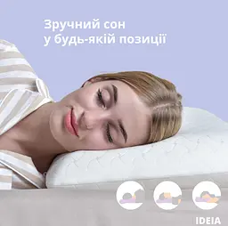 Подушка ортопедична MEMORY FOAM ТМ IDEIA 59х43х12см з ефектом пам`яті 8-32996 - мініатюра 5