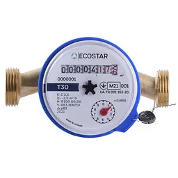 Лічильник холодної води Ecostar DN15 1/2″ L110 E-C 2,5 000021807 - мініатюра 2