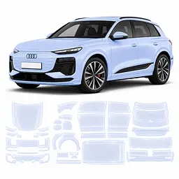Антигравійна захисна бронеплівка за лекалами для Audi Q6 e-tron PPE 2024- повний кузов
