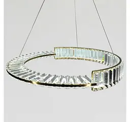 Кільцева підвісна LED-люстра Artlight 561/600 з прозорим скляним декором, латунь, 75 Вт, від 13-20 м² - мініатюра 5