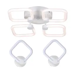 Комплект LED-освітлення G 2589: Пристельова люстра 56W + 2 Світильники 14W