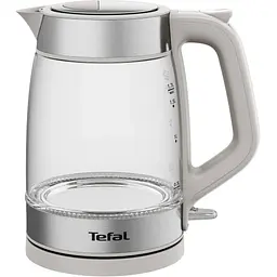 Електрочайник Tefal Glass Kettle 1.7 л скло з підсвіткою біло-срібний kuh0015398