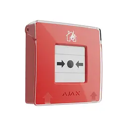 Бездротова кнопка для активації пожежної тривоги вручну Ajax ManualCallPoint Red Jeweller (26-00338) - мініатюра 2