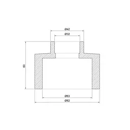 Муфта PPR Thermo Alliance 63х32 перехідна DSB113 - мініатюра 1