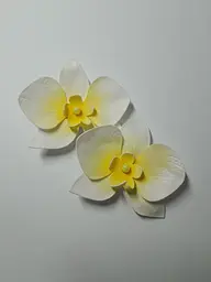 Заколка з квітами фіолетова орхідея -2 шт набір - мініатюра 6