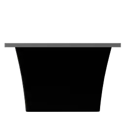 Ванна окремостояча глянцева Amidicon Tytul 185x85 чорна з литого каменю TYTUL_185_BLACK_HL, Чорний - мініатюра 9