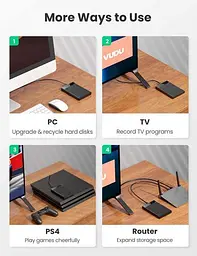 Зовнішній корпус UGREEN US211 для жорсткого диска 2.5" USB 3.1 to SATA III HDD SDD (50743) - мініатюра 4