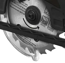 Пила циркулярна акумуляторна Trotec PCSS 10-20V з АКБ та ЗП + кейс (4430000110) - мініатюра 11