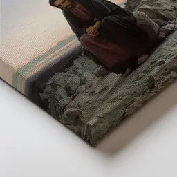 Інтер'єрна картина Христос у пустелі, Іван Крамськой, Ivan Kramskoy, Christ in the Wilderness, християнський живопис, 48×60 см (id6670) - мініатюра 2
