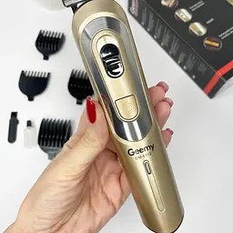 Машинка для стрижки Geemy GM-6112, акумуляторна, триммер з насадками